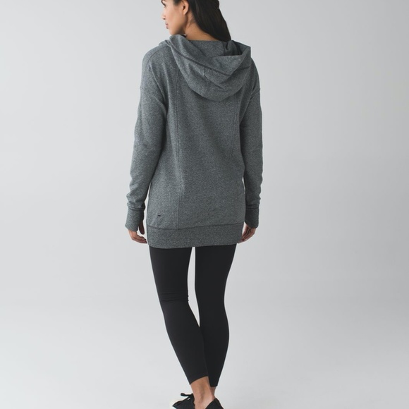 Lululemon Wrap Up Jacket Heathered Speckled Black -  Size 2 - Picture 2 of 7